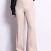 Women Beige Elastic Ease Bootcut Trouser